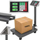 Elektroninės platforminės svarstyklės sandėliui ir parduotuvei su LCD ekranu, 100 kg