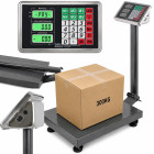 Elektroninės platforminės svarstyklės sandėliui ir parduotuvei su LCD ekranu, 300 kg
