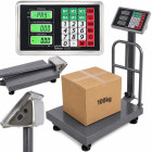 Elektroninės platforminės svarstyklės su atrama ir LCD ekranu, 100 kg