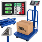 Elektroninės platforminės sandėlio svarstyklės su atrama ir LCD ekranu, 300 kg