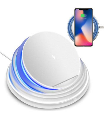 Belaidis indukcinis įkroviklis su USB-C jungtimi, QI Fast, 10 W