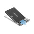 Skaidrus išorinis hdd ir ssd diskų dėklas su sata jungtimi, usb 3.0, 06222, 2,5"