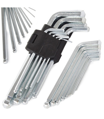 Rutulinių šešiakampių raktų rinkinys, 9 vnt., 1,5–10 mm