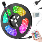 RGB LED juosta su nuotolinio valdymo pultu, atspari vandeniui, SMD 5050, 4,5 m
