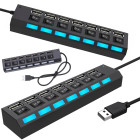 Kompiuterio usb šakotuvas su atskirais jungikliais, 7x usb 2.0