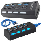 Usb šakotuvas su atskirais jungikliais, 4 x usb 3.0