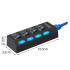 Usb šakotuvas su atskirais jungikliais, 4 x usb 3.0