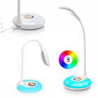 LED RGB stalinė lempa su 256 spalvomis, balta, 48 cm