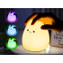 Vaikiška LED naktinė lemputė – liečiama silikoninė RGB katino formos, 12263