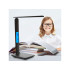 LED stalinė lempa su USB ir Qi įkrovikliu, laikrodžiu bei telefono laikikliu, 56 cm