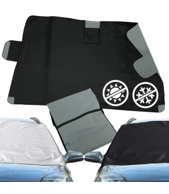 Dvipusis automobilio priekinio stiklo uždangalas nuo saulės ir šerkšno, didelis, 160cm x 120cm