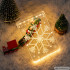 3D LED vitražas langui – kalėdinė žvaigždės ir snaigių dekoracija, 11,5 × 17 cm
