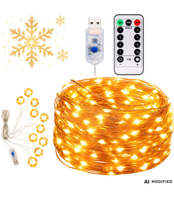 Šiltai baltos šviesos led užuolaida su pulteliu ir laikmačiu, 300 diodų, 26017_BC, 3x3m
