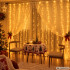 Šiltai baltos šviesos led užuolaida su pulteliu ir laikmačiu, 300 diodų, 26017_BC, 3x3m