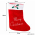 Raudona kalėdinė kojinė dovanoms su užrašu „merry christmas“, didelė, 62 cm