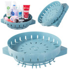 Besisukanti kampinė lentynėlė-organizatorius su kabliukais, 26 cm (24223)
