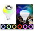 RGB LED lemputė su „Bluetooth“ garsiakalbiu ir nuotolinio valdymo pulteliu, E27