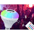 RGB LED lemputė su „Bluetooth“ garsiakalbiu ir nuotolinio valdymo pulteliu, E27