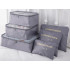 Kelioniniai daiktų dėklai lagaminui, pilki, 6 vnt.