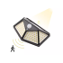 Saulės LED lempa su prieblandos ir judesio jutikliais, COB, 100 LED
