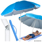 Didelis sulankstomas paplūdimio ir sodo skėtis su UV filtru, reguliuojamas, su dėklu – 170 cm