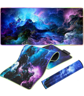 Žaidimų pelės kilimėlis su led rgb apšvietimu, 80 × 30 × 0,3 cm