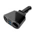 Automobilio cigarečių lizdo šakotuvas su dviem USB jungtimis, 10074