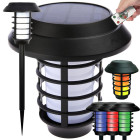 Sodo saulės žibintas-žibintuvėlis su RGB apšvietimu ir nuotolinio valdymo pultu