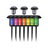 Sodo saulės žibintas-žibintuvėlis su RGB apšvietimu ir nuotolinio valdymo pultu