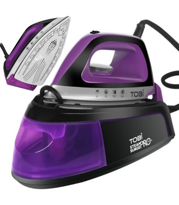 Garų lygintuvas su garų stotele ir keramine pado danga TOBI Steam Surge PRO, 2400 W