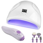 Manikiūro rinkinys su UV/LED lempa ir nagų freza, 12 LED, 12 W