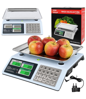 Elektroninės prekybinės svarstyklės su LCD ekranais, 40 kg / 5 g