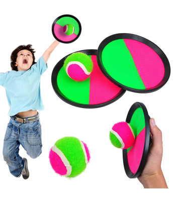 Žaidimo „Catch Ball“ rinkinys su lipniomis raketėmis ir kamuoliuku
