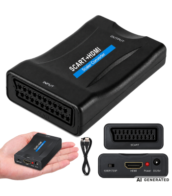 SCART į HDMI AV Euro vaizdo signalo keitiklis, Full HD