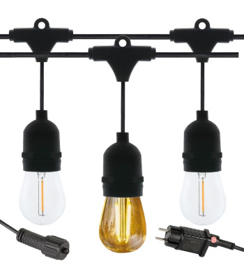 Lauko girlianda su 10 LED lempučių, E27, 10 m