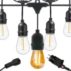 Lauko girlianda su LED lemputėmis, E27, IP44, 15 m
