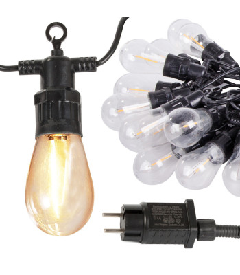 Lauko šviesų girlianda su 15 LED lempučių, apie 15 m