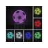 3D LED naktinė lempa „Futbolo kamuolys“ su nuotolinio valdymo pulteliu, 17,5cm x 9,5cm x 9,5cm