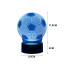 3D LED naktinė lempa „Futbolo kamuolys“ su nuotolinio valdymo pulteliu, 17,5cm x 9,5cm x 9,5cm