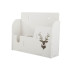 Kabinama virtuvės ir vonios lentynėlė-organizatorius su 3 skyreliais, balta, 22 × 26 × 8 cm
