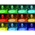 Kristalo efekto RGB LED naktinė stalinė lempa su pulteliu, 25 cm