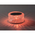 Kristalinė LED RGB naktinė stalinė lempa su pulteliu ir USB įkrovimu, 12 × 12 cm