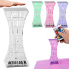 RGB LED naktinė stalinė lempa su pulteliu ir USB įkrovimu, 18 cm