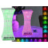 RGB LED naktinė stalinė lempa su pulteliu ir USB įkrovimu, 18 cm