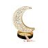 RGB LED naktinė stalinė lempa „Mėnulis“ su kristalo imitacija, USB-C, 18 × 14 cm, pagrindo skersmuo 10 cm