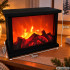 Dekoratyvinis led židinys su judančios liepsnos efektu, juodas, 25 × 17 × 13 cm