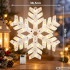 Šviečianti LED snaigės formos kalėdinė lango dekoracija, balta, 40 cm