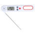 Sulankstomas virtuvinis termometras su LCD ekranu, iki 300 °C, baltas, 15 × 2,8 × 3 cm