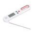 Sulankstomas virtuvinis termometras su LCD ekranu, iki 300 °C, baltas, 15 × 2,8 × 3 cm