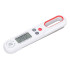 Sulankstomas virtuvinis termometras su LCD ekranu, iki 300 °C, baltas, 15 × 2,8 × 3 cm